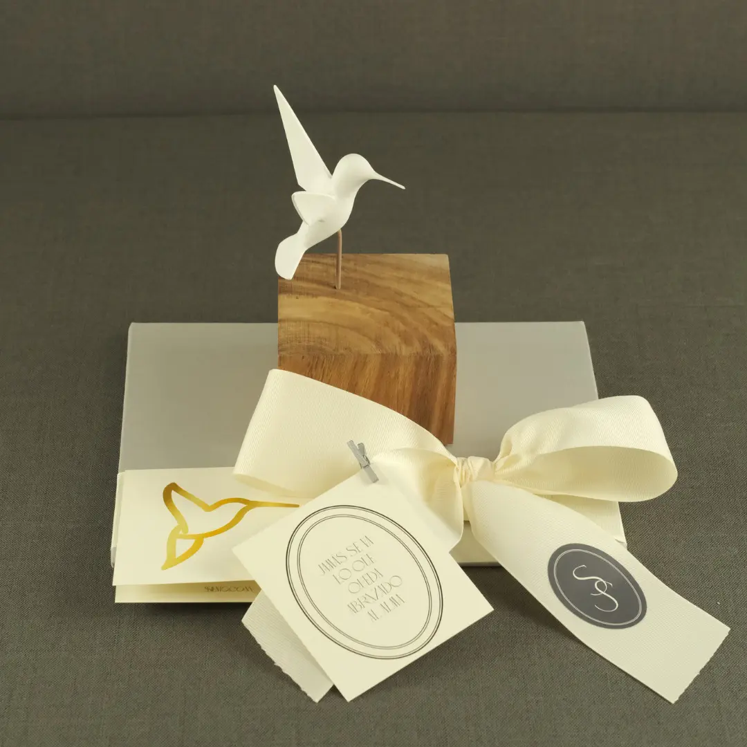 WINGED HUMMINGBIRD ON PEDESTAL BY DAVIT NAVA