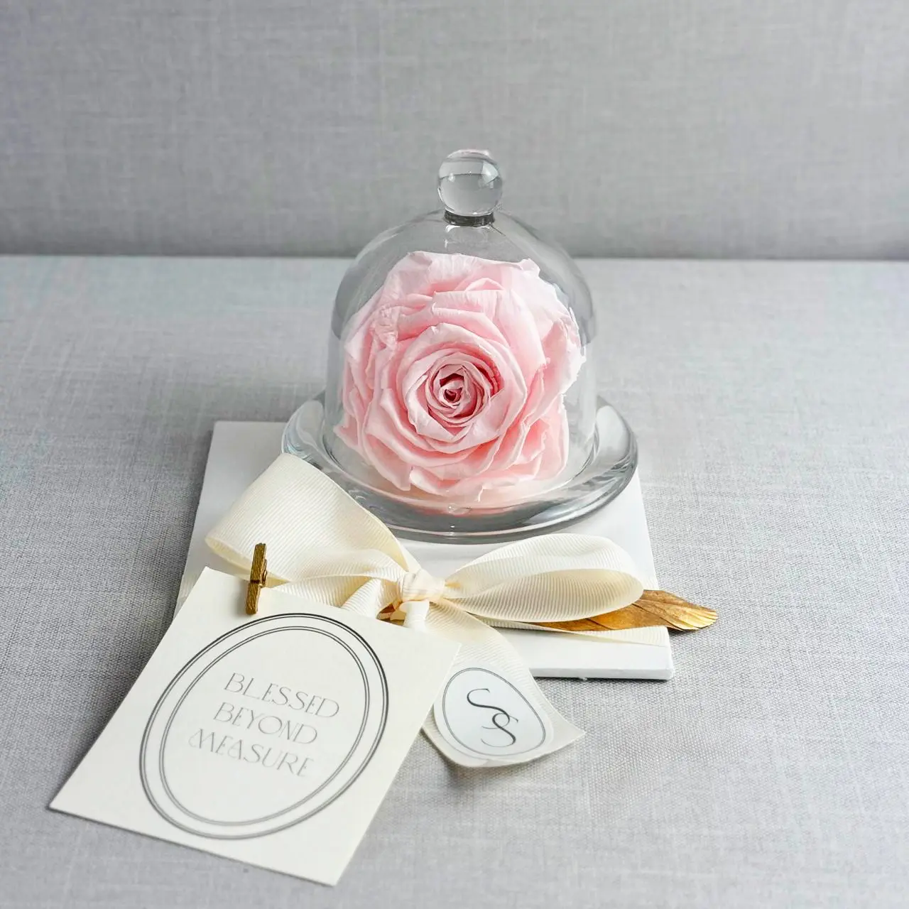 Glass Dome with Preserved Rose - Image 2